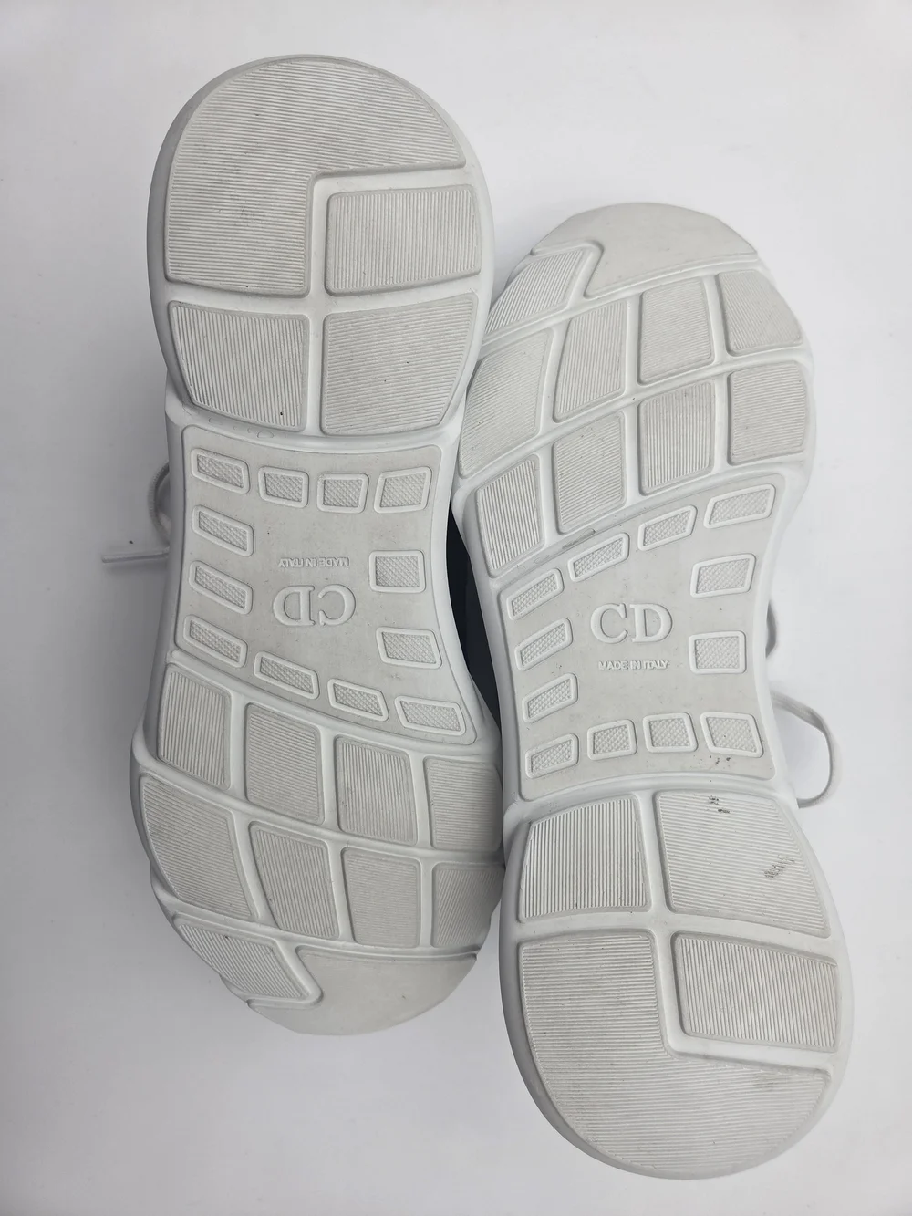 Dior Navy Blue and White Knit Slip-On Sneaker Size 40